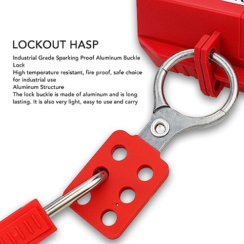 Image of Lockout Tagout Hasp 6 Hole Fireproof Aluminum Padlock Hasp Safety Lock for Industrial