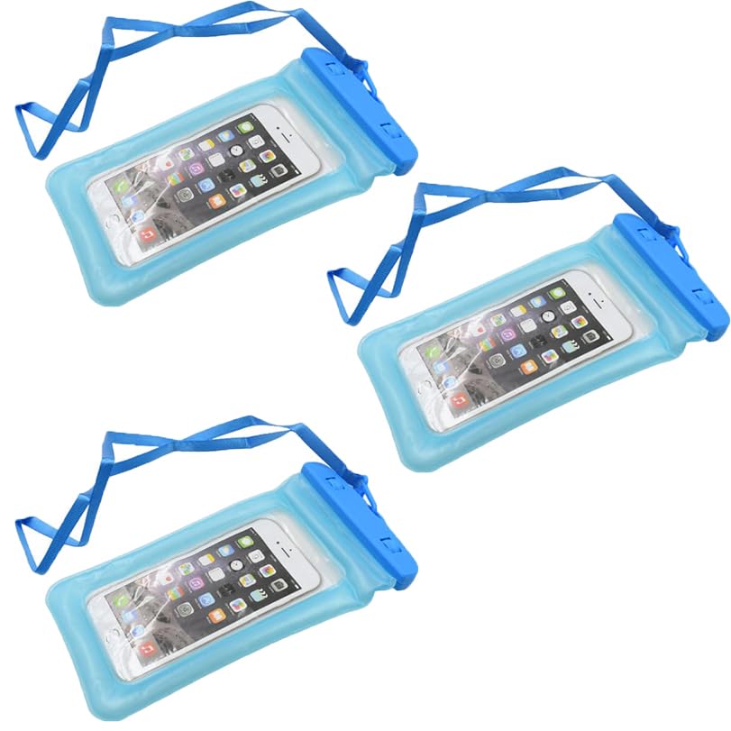 Oblivion Mix Color Waterproof Pouch Lock Mobile Cover Under Water Mobile Case Waterproof Mobile Phone Case, Waist Bag, Underwater Bag for Smartphone Swimming, Rain Cover Camping for All Mobile (3pc)