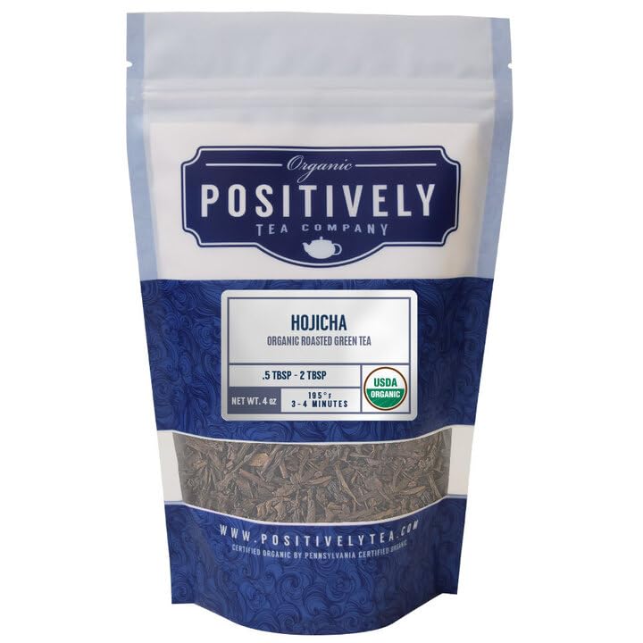 Image of Positively Tea, Organic Hojicha, Green Tea, Loose Leaf, 16 Ounce