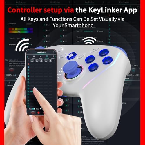 NBCP Controller for Switch, Wireless Pro Controller for Switch Lite, Switch Remote Gamepad Joystick,Dual VibrationGyro/Vibration/Turbo/NFC/Wake-Up/Screenshot (Blue) - 2