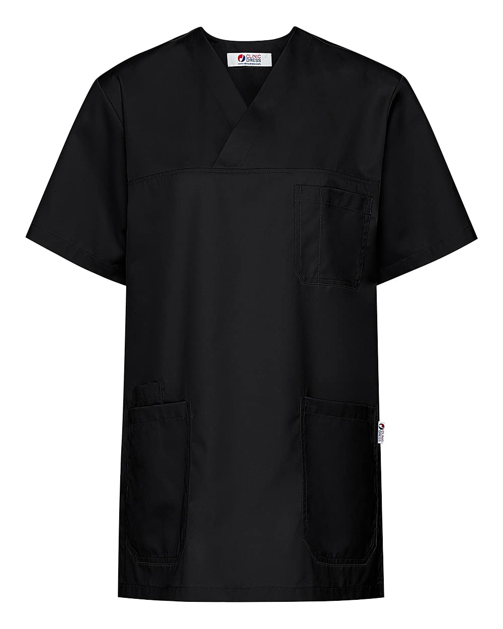 CLINIC DRESS Schlupfkasack für Damen und Herren mit Handytasche Unisex Tencel Kasack aus 50% Lyocell und 50% Polyester 95° Wäsche