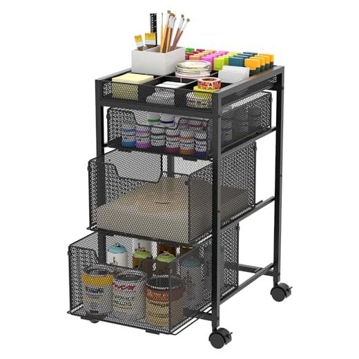 Rolling 3 Drawer Craft Organizer