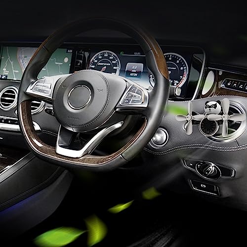 Image of Pilot Car Air Freshener, Cute Duck Car Vent Clip Air Freshener Automotive Air Outlet Fan Diffuser, Automotive Interiors Vent Decoration (Dog)