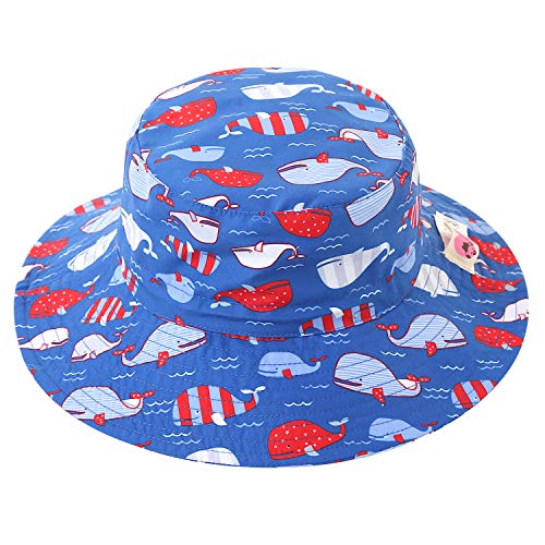 Image of Home Prefer UPF50+ Wide Brim Sun Hat Boys Girls Sun Protection Hat Zoo Beach Swim Safari Bucket Hat for Baby Toddler Kid
