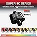 Flowmaster Super 10 Series Chambered Muffler – 2.50” Center In / 2.50” Center Out – Race-Inspired Sound – 409 Stainless Steel – Ideal for Muscle Cars, LS Swaps, Drag Cars & Off-Road Builds (842515)