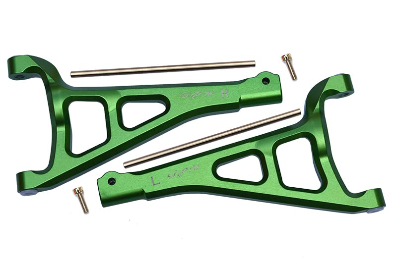 GPM For Traxxas E-Revo 2.0 VXL Brushless (86086-4) Upgrade Parts Aluminum Front Upper Suspension Arm - 1Pr Set Green