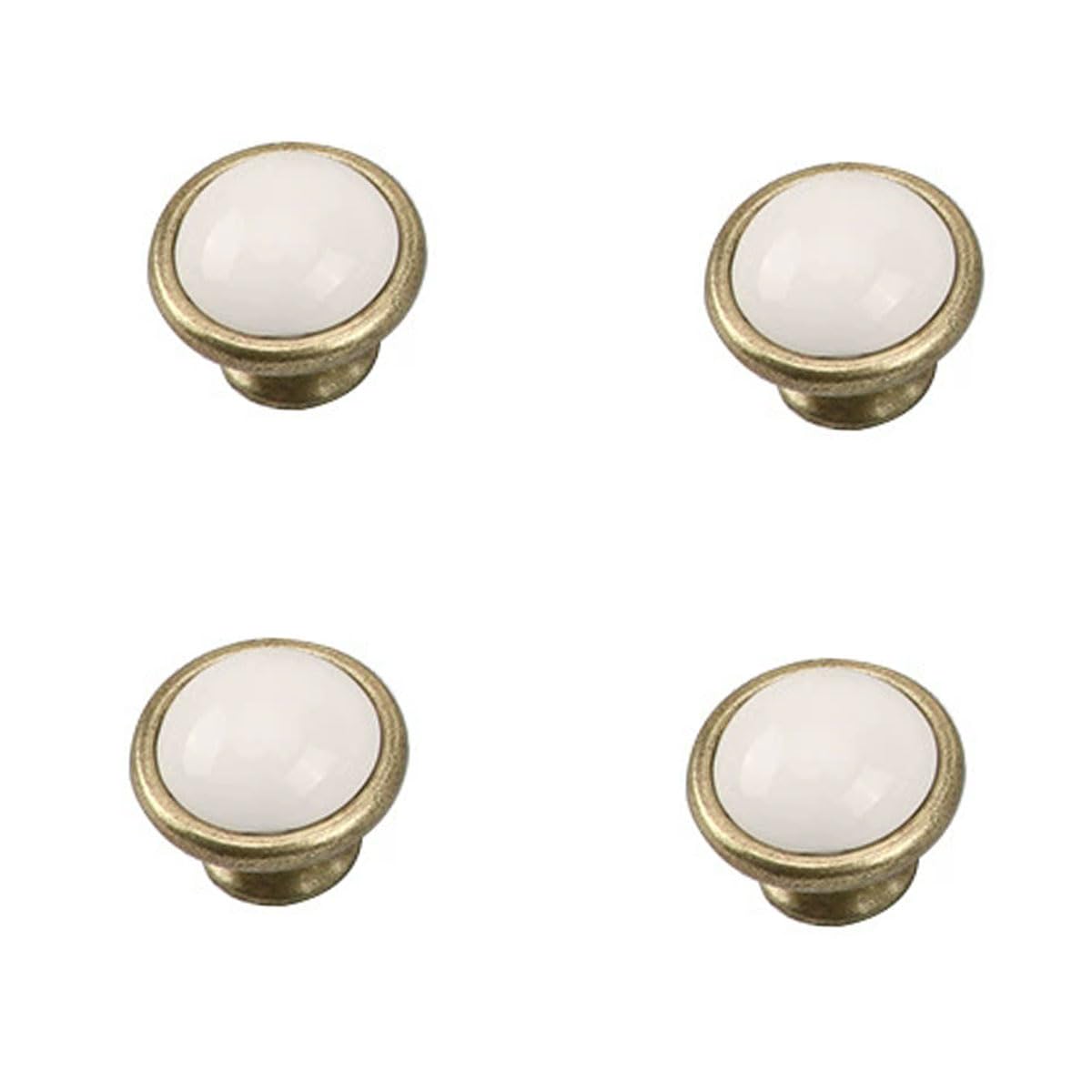 Wszgrjdm A 4Pcs Ceramic Zinc Lloy Cabinet Handle, Drawer Handles, Door Knobs For Replacement, For Drawer, Cupboard, Bathroom Cabinet, Wardrobe Door(Single Hole/96/128Mm)