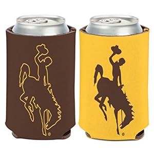 WinCraft NCAA University Wyoming Cowboys 1 Pack 12 oz. 2-Sided Can Cooler