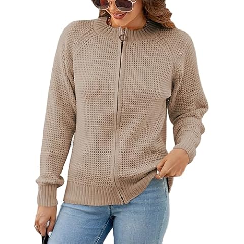 Women’s Full Zip Knit Cardigan Jacket Cover