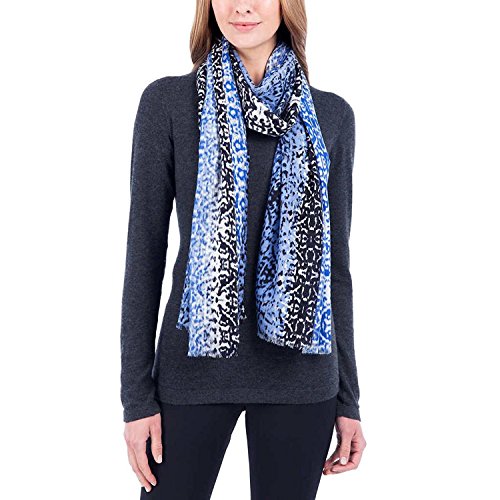 Ladies Lightweight Wool Scarf,Blue,One Size