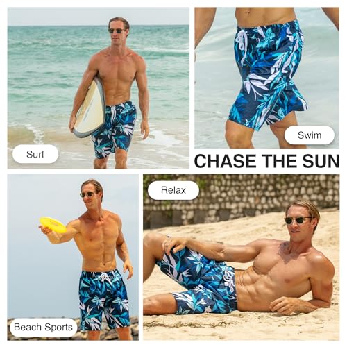 Image of Kanu Surf Men's Big Viper Extended Size Stripe Swim Trunk