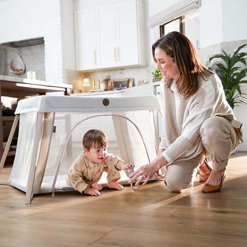 Maxi-Cosi Calao Travel Playard, Infant Bassinet, Toddler Playpen, Portable, Lightweight, Foldable, Easy Setup, with Carry Bag, Breathable Mesh, Classic Graphite - image 6