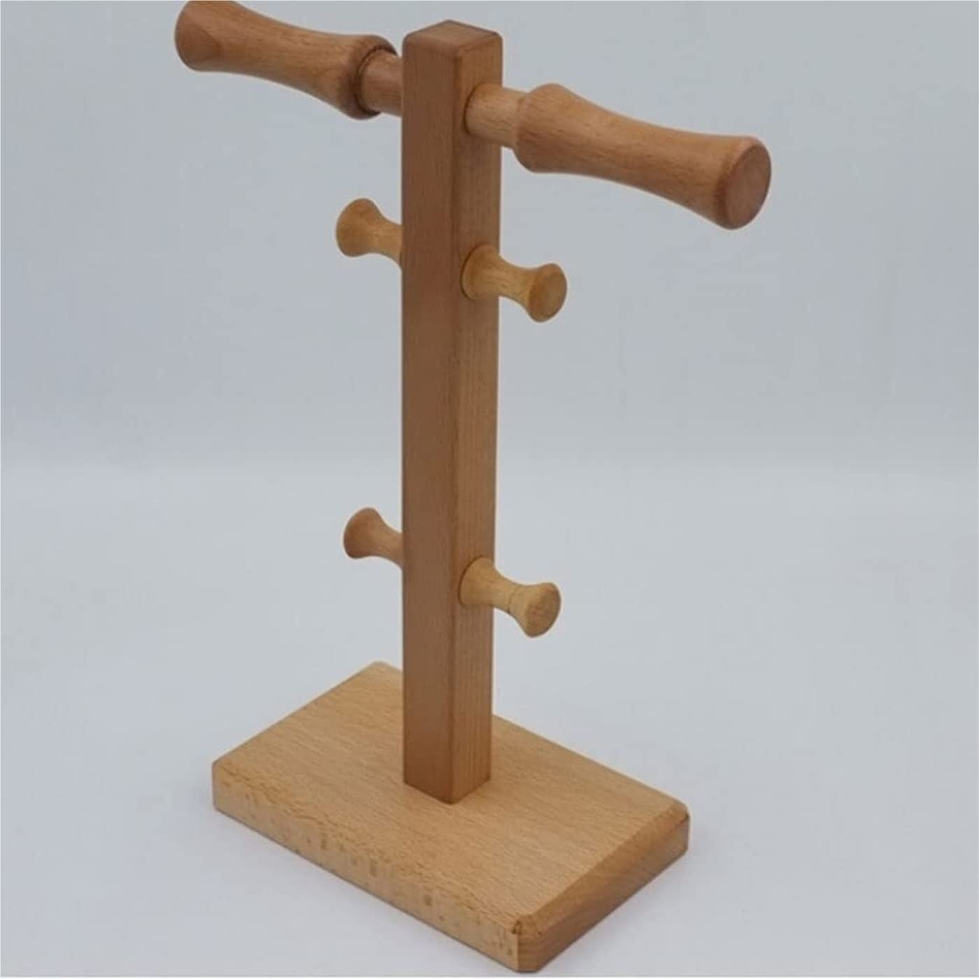 Soporte para Auriculares Soporte De Auriculares De Haya Soporte De Auriculares Doble Multifuncional con Columna De Bobinado Ahorre Espacio Soporte Cascos(9.1 * 12.6in)