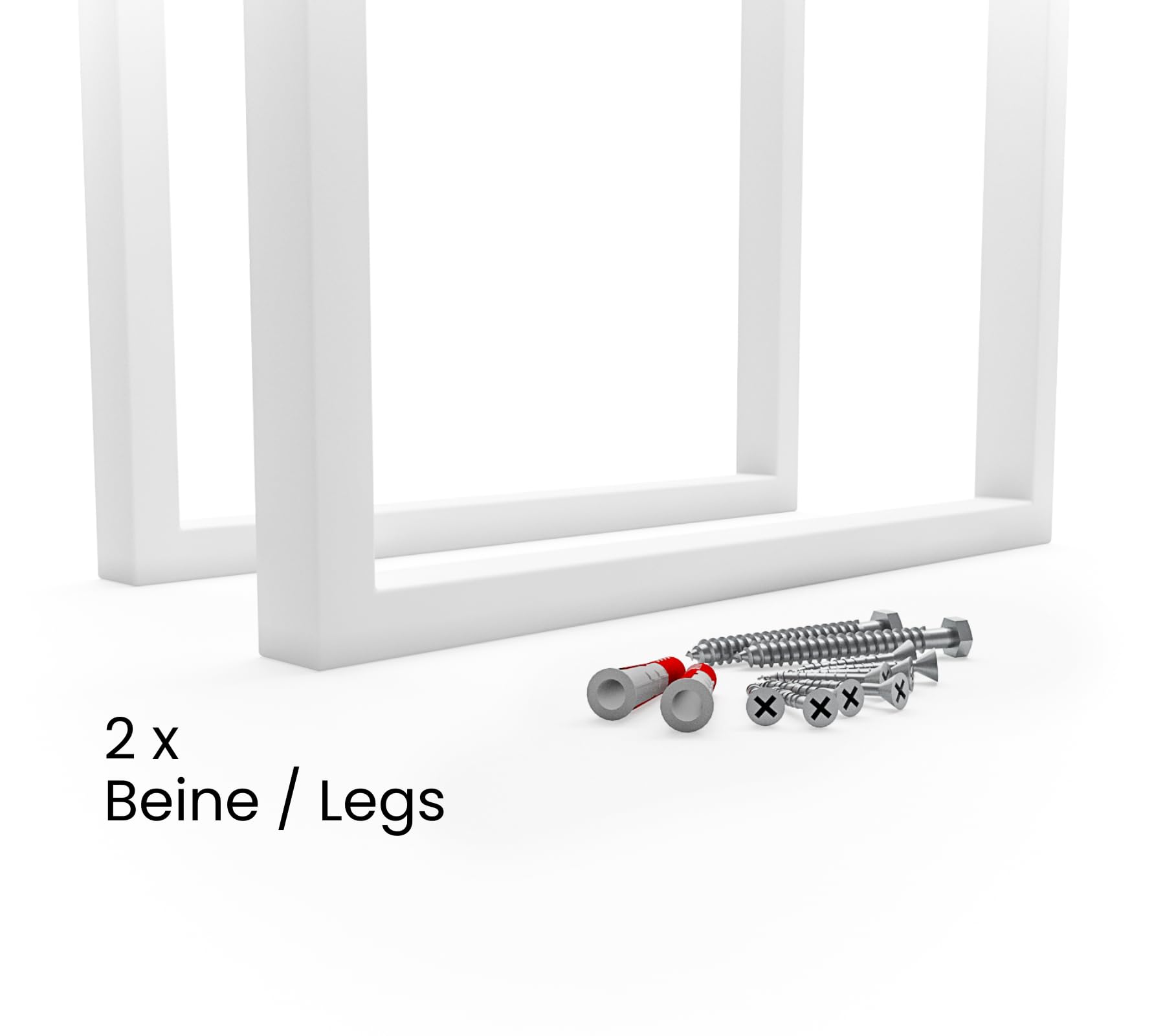 HEVVA |Estructura de lavabo doble – 75 cm de alto | NECKAR | 25/30/40/45/50 cm | patas de armario bajo lavabo | 2 patas de lavabo – blanco, 35 cm