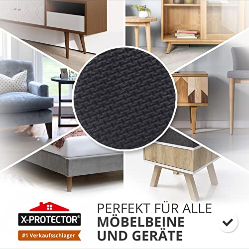 X-Protector Antirutsch Pads 8 Stück 50 mm - Antirutsch Gummi Selbstklebend - Prämie Rutschhemmer für Möbel - Ideal Anti-rutsch Gummi - Dicker Möbelstopper - Antirutschpads für Möbel & Gegenstände!