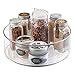 mDesign Especiero giratorio para armario y mesa de cocina – Práctico estante para utensilios de cocina – Plato giratorio de plástico para especias – transparente