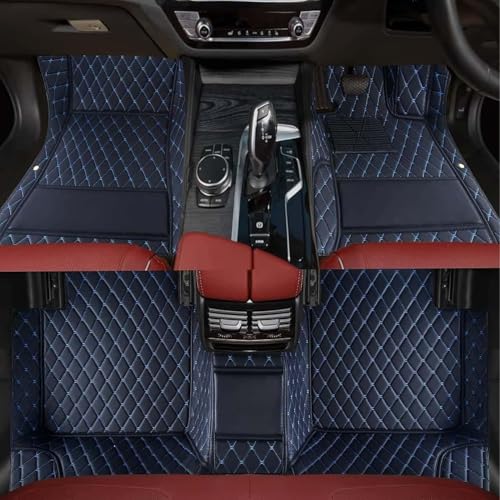 Custom Floor Mats for BMW 1 2 3 4 5 6 7 8 X1 X2 X3 X4 X5 X6 X7 M1 M2 M3 M4 M5 M6 M7 M8 X3M X4M X5M X6M GT Z4 etc.All Weather Non-Slip Car Mats (Black Blue)