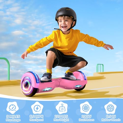 Image of SISIGAD Scooter, 6.5 inch Flash Wheels & Corlorful LED Lights, All for Girls Boys Kids Ages 6+