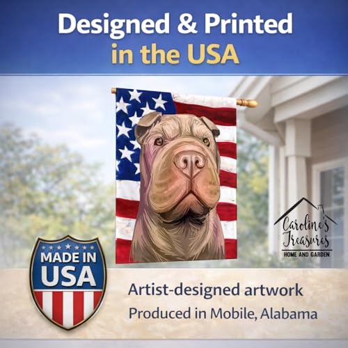 Drapeau Shar Pei en toile grand format pour mât de maison résidentielle - 8
