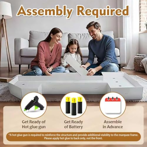 # Hashtag lumineux pour chapiteau 90cm panneau mousse blanc - 5