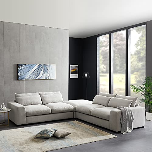 Pannow-Feather-Filled-Sectional-Sofa-Couch155-Wide-Reversible-L-Shaped-Sofa-Couch-Set-Sofa-Chaise-with-Storage-Ottoman-for-Living-Room-Apartment-Home-Hotel 51lk30pa86S