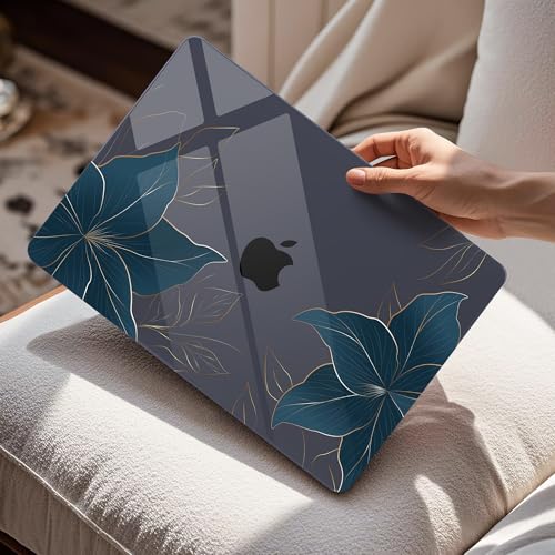 Image of Mektron Case for 2026 MacBook Air 13-inch M5 Laptop A3449 with 13.6-inch Liquid Retina Display, 2025 2024 2022 M4 /M3 /M2 MacBook Air 13 inch Hard Shell Cover, Fit Model A3240 A3113 A2681, Floral C348