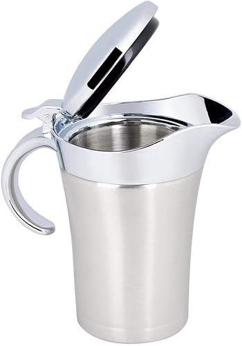 Miniatura 8 de Olla térmica de acero inoxidable 304 de 15.2 fl oz25.4 fl oz, olla de salsa aislada de doble pared con tapa, cubeta para servir con boquilla
