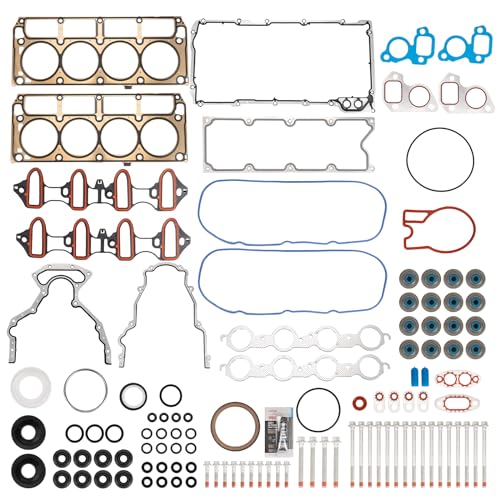 Image of KAX Engine Cylinder Head Gasket Set Kit Compatible with Chevy Silverado 1500 Tahoe 2002-2011, Suburban 1500 2006-2011, GMC Sierra Yukon XL 1500, Avalanche 1500 Express 2500 4.8L 5.3L, OE# HS26191PT-1