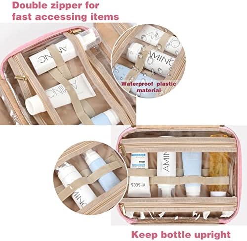 Toiletry Bag Travel Bag with Hanging Hook, Large Water-Resistant Cosmetic Make up Organizer for Women and Men, Full Sized Container, Perfect for Travel Daily Use, pink 4 Toiletry Bag Travel Bag with Hanging Hook, Large Water-Resistant Cosmetic Make up Organizer for Women and Men, Full Sized Container, Perfect for Travel Daily Use, pink