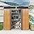 6FT x 5FT Outdoor Storage Shed, Heavy Duty Galvanized Steel Garden Shed with Sloped Roof, Sliding Lockable Doors, Punched Vents & Foundation Kit, Weather Resistant Tool Shed for Backyard, Coffee