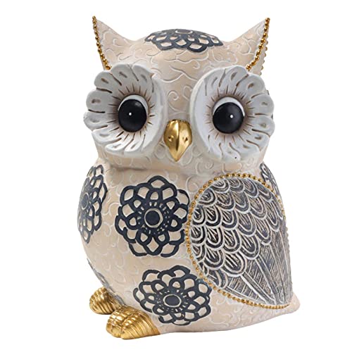 Rianpesn Figuras Búhos Resina - Bonitas Figuras búho para Estante | Pequeñas figuritas búho estantes Decoraciones decoración del hogar, colección Arte