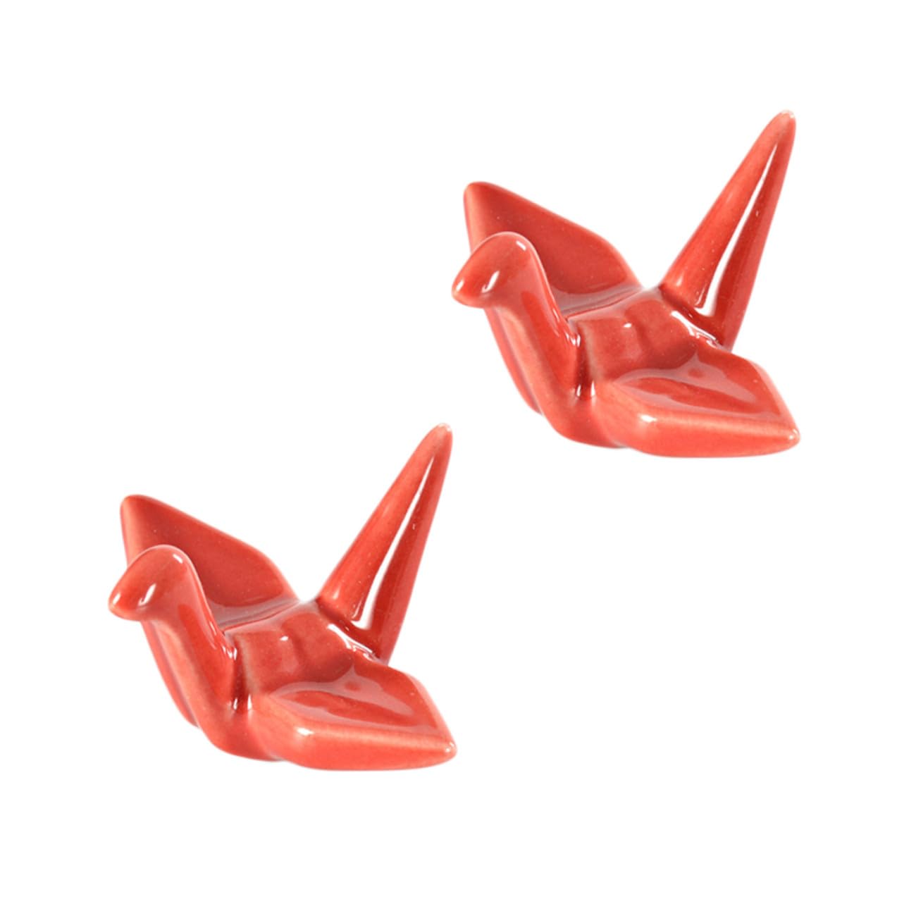 12 Piezas Soporte para Palillos Cerámico Forma Grulla de Elegante y Fácil de Limpiar para Decoración de Mesa Banquetes y Hogar