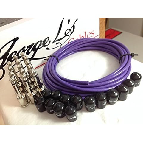 George L's 155 Pedalboard Effects Cable Kit LARGE .155 Purple/Nickel 15/14/14 Cover