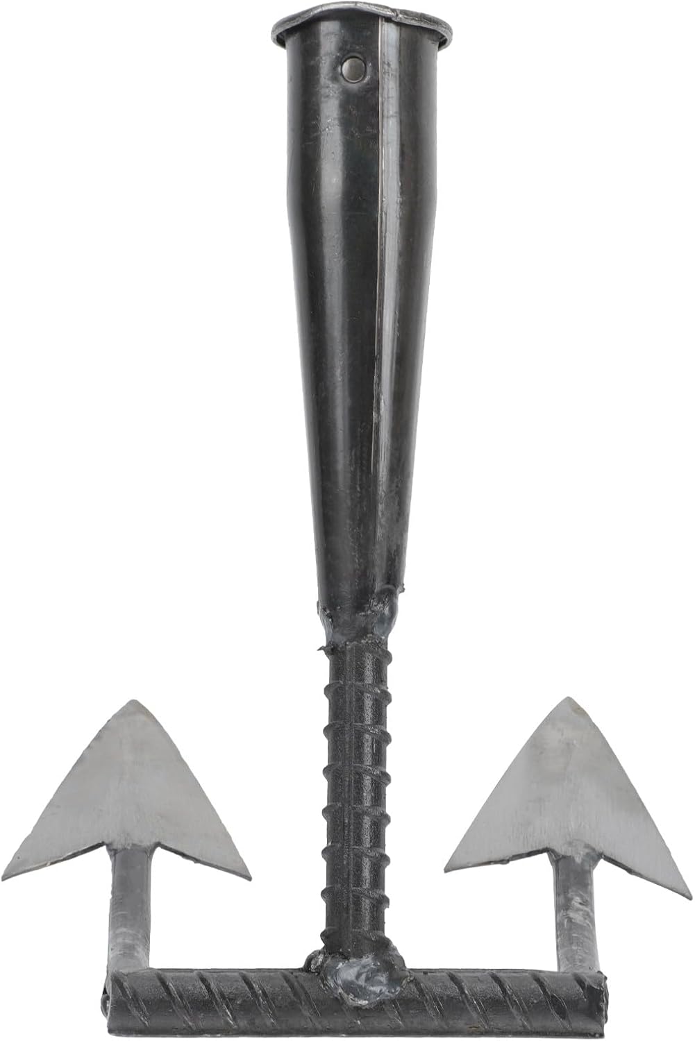 NUOBESTY Triangle Hoe Garden Hand Digger with 2-Tooth Claw, Soil Loosening and Ditch Digging Tool for Gardening and Farming, Manual Weeding and Fertilizing Outdoor Tool