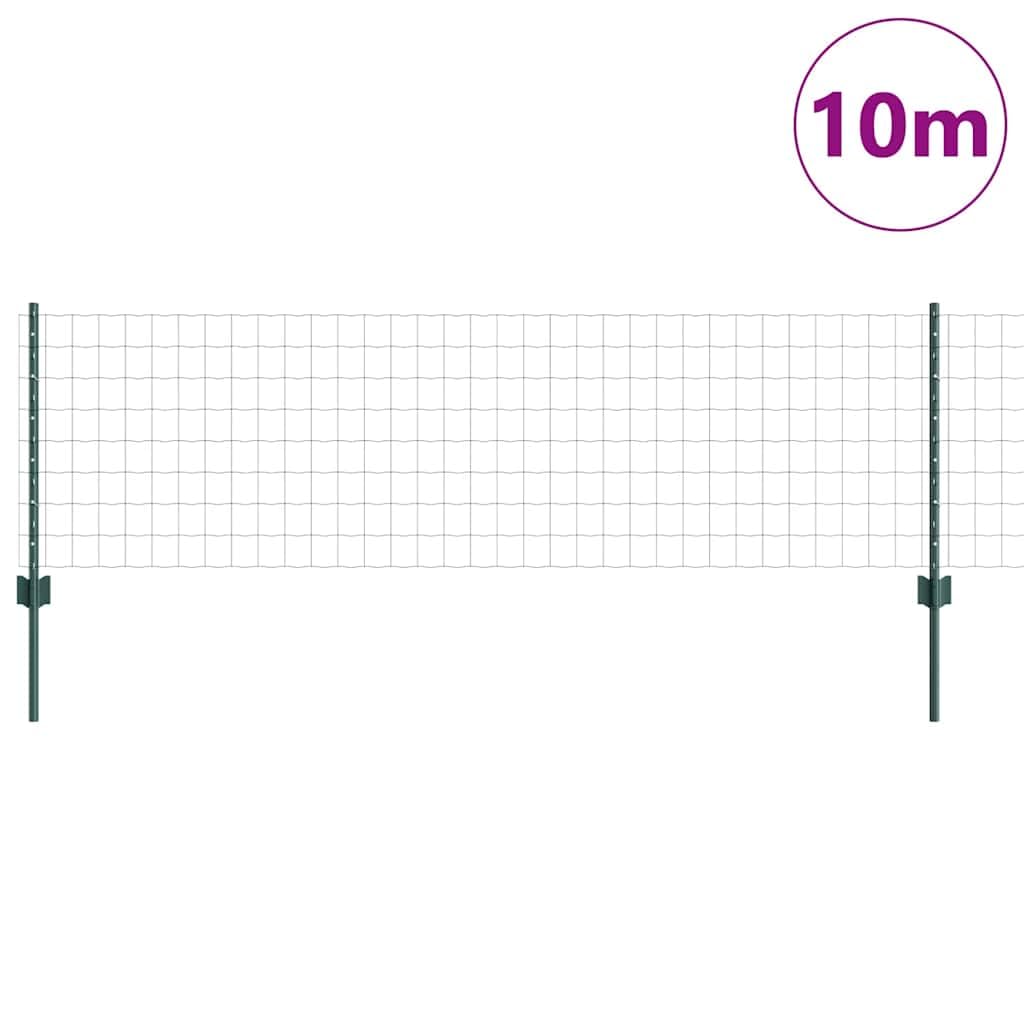 Set di recinzione da giardino con pali, 1,6 x 50 m, verde, set completo
