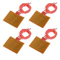 Icstation 5V 1W Flexible Polyimide Heater Plate Adhesive PI Heating Film 30mmx40mm (Pack of 4)
