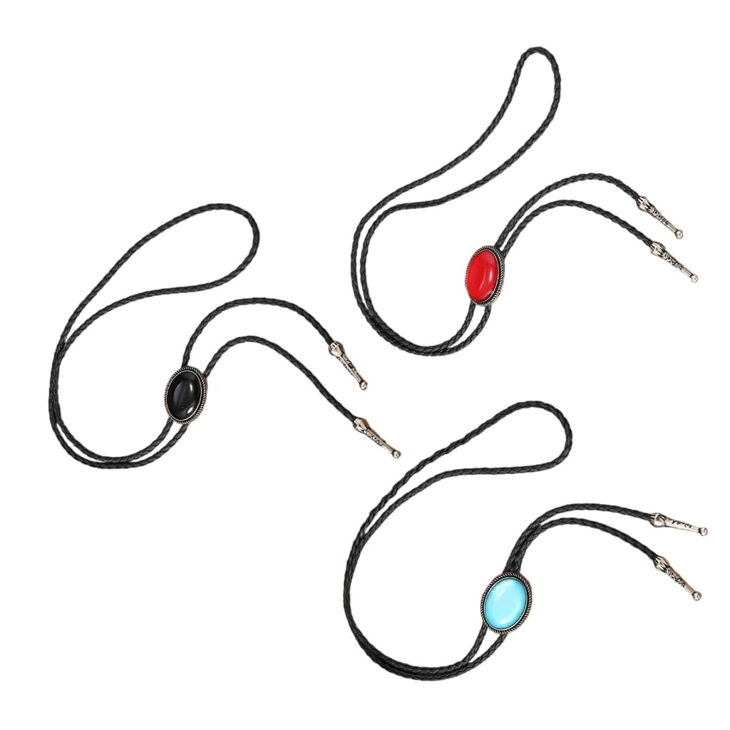 Cravatte da Cowboy, Elegante con Ciondolo di Pietre preziose, Cravatta(Combination)