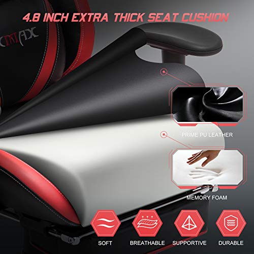 Ficmax-Silla-ergonomica-para-Juegos-Silla-para-computadora-con-Masaje-de-Soporte-Lumbar-sillas-de-Juego-para-E-Sports-para-Jugador-Silla-de-Oficina-con-reposapies-y-para-reposacabezasNegroRojo