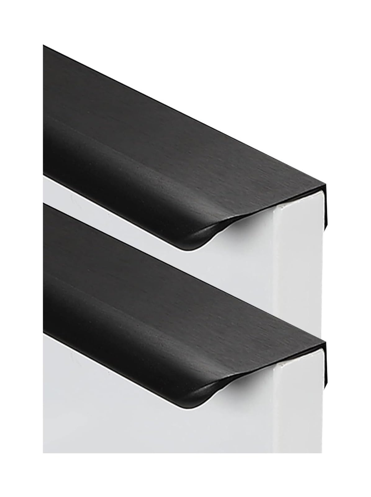 Mbhhu Black Hidden Drawer Pulls， 2Pcs Concealed Furniture Handle Hidden Pulls Rounded Corners Cabinet Handles Drawer Invisible Knobs,Cupboard Knockers Bedroom Knobber For Door(300Mm)