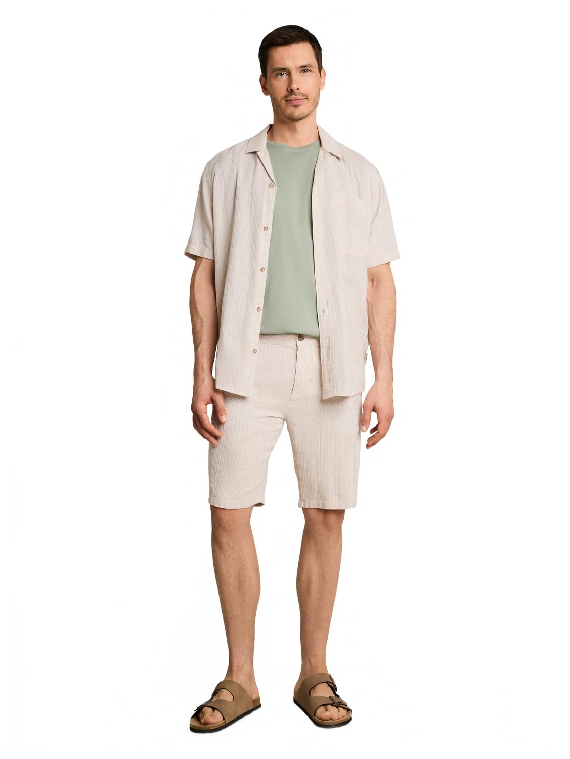 TOM TAILOR Herren Basic T-Shirt mit Logo-Stickerei – Ansicht 2