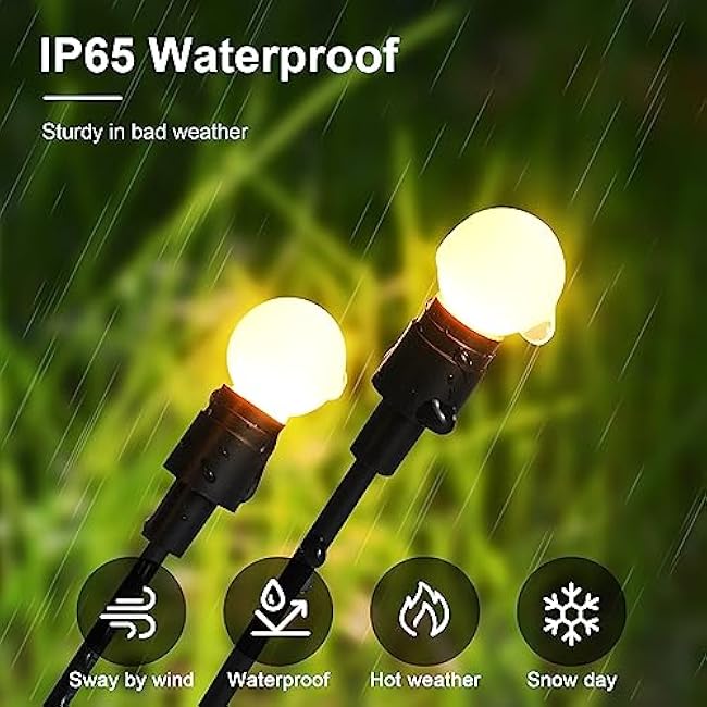 Solar Lights Outdoor Decoration, Waterproof Xmas Outdoor Lights Decor for Yard, Patio, Garden, and Front Porch, 60 LEDs Swing with The Wind (6 Pack, Warm White)