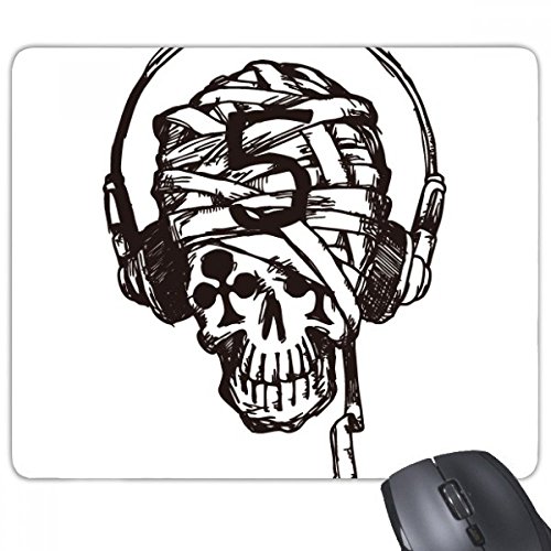 Tapis de souris non-slip résout le glissement motif casque skull