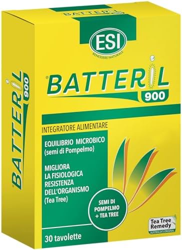 ESI - Batteril 900, Integratore Alimentare di Tea Tree Oil e Semi di Pompelmo