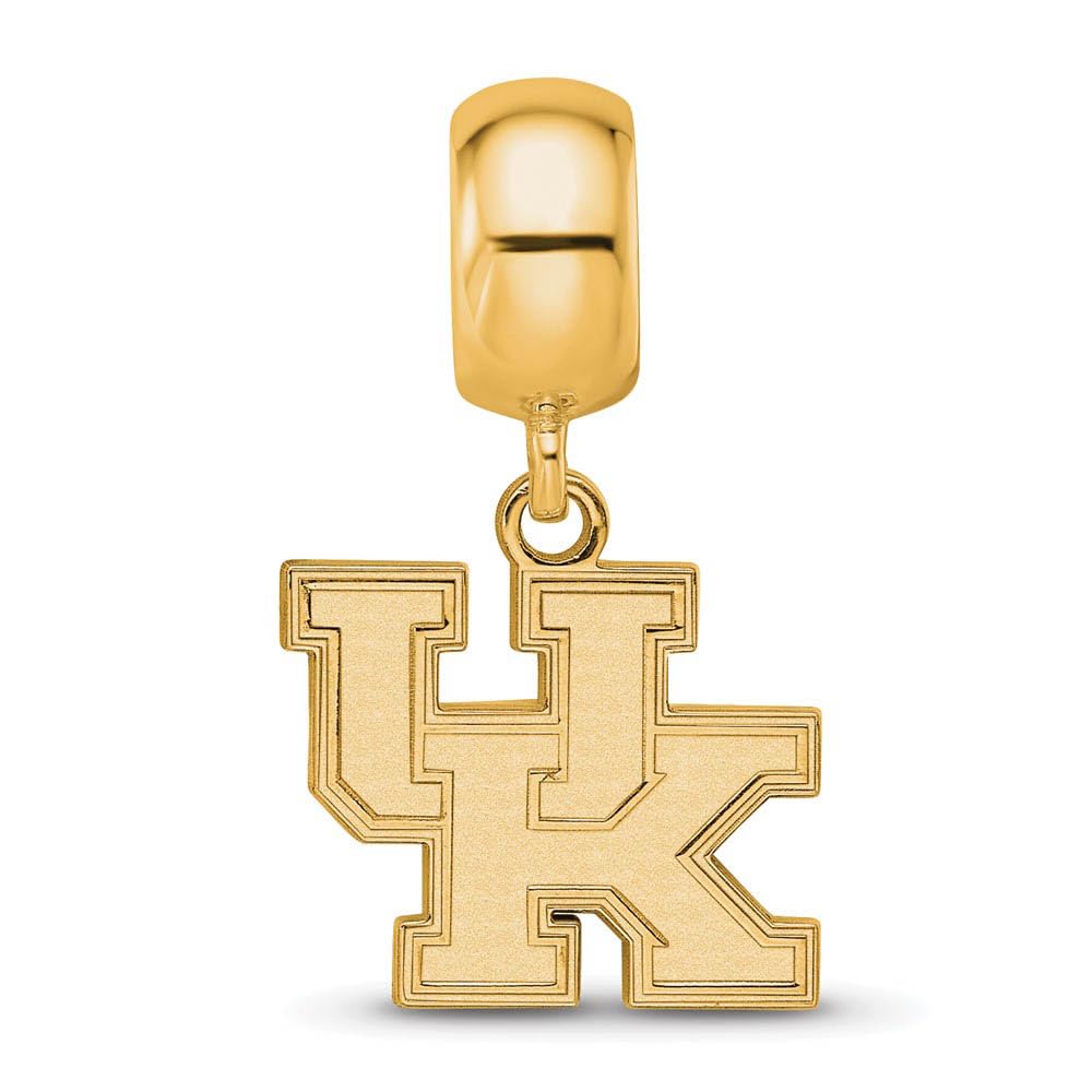 LogoArt 14k Yellow Gold Plated Sterling Silver University of Kentucky Sm Dangle Charm