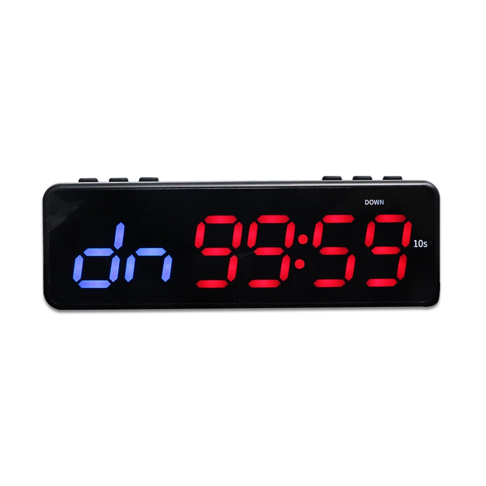 Timer palestra, Timer da palestra 1 pollice a intervalli, controllo APP Orologio fitness allenamento alimentato a batteria, conto alla rovescia/SU(Q20B(bluered))