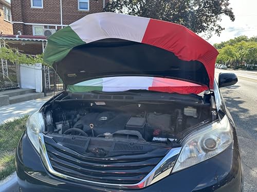 Image of Car Hood Cover Country Flag Hood Cover Durable Weatherproof Universal Fit Car Cover for All Seasons Protection Custom Fit for Cars Trucks SUVs (Mexico)