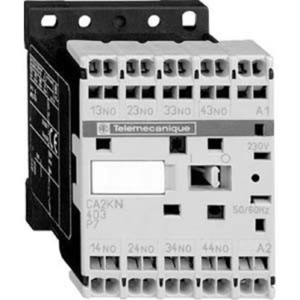 Minicontactor auxiliar 4NA 24VDC con cuatro contactos normalmente abiertos de bajo consumo