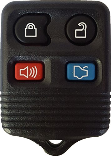 RemoteSmith 4 Button Replacement Keyless Entry Remote Control Key Fob Clicker Transmitter - Black (1 Pack)