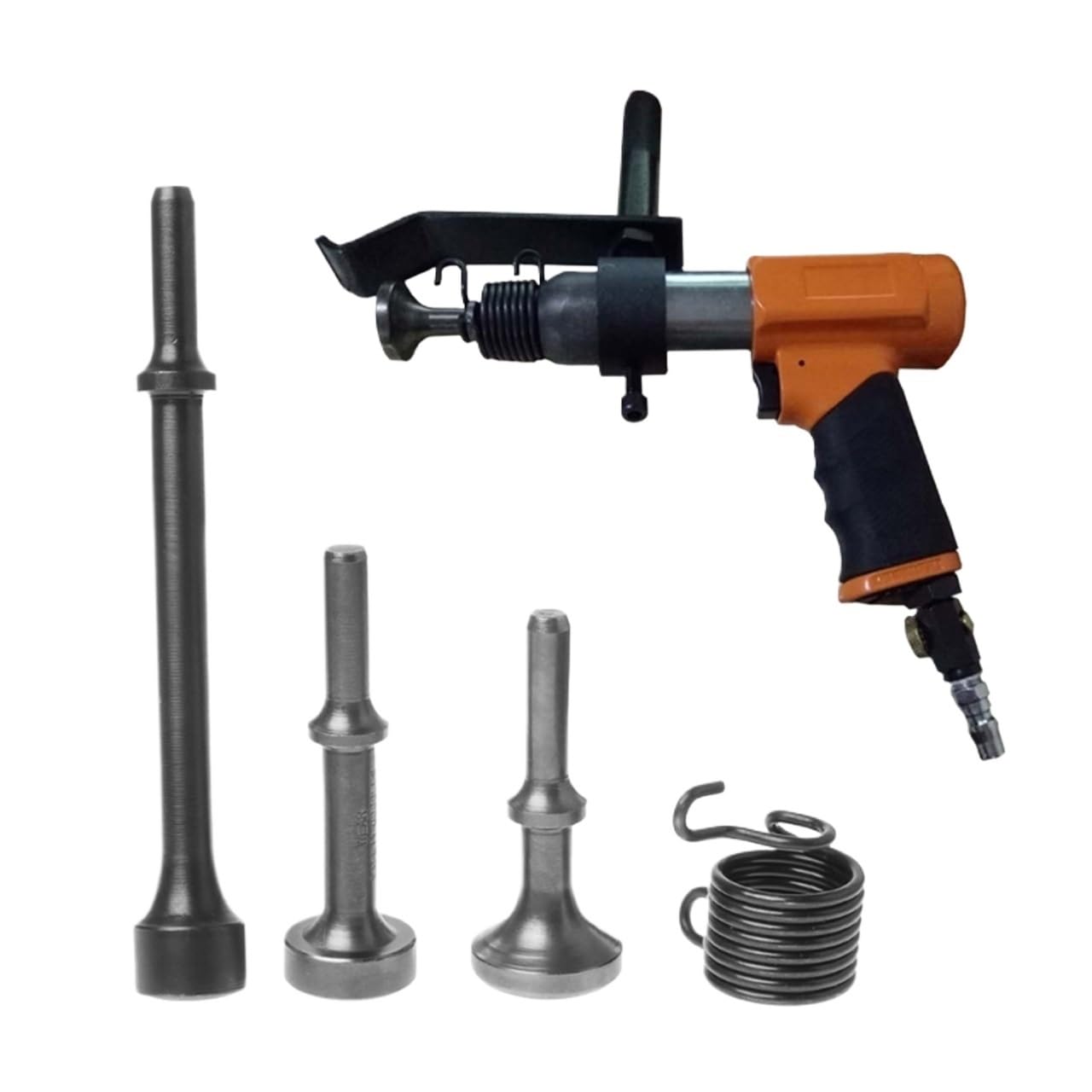 Air Hammer, 3PCS Smoothing Pneumatic Air Hammer BitS Long Bit Tool &1* Spring Tire Repair 4XFD
