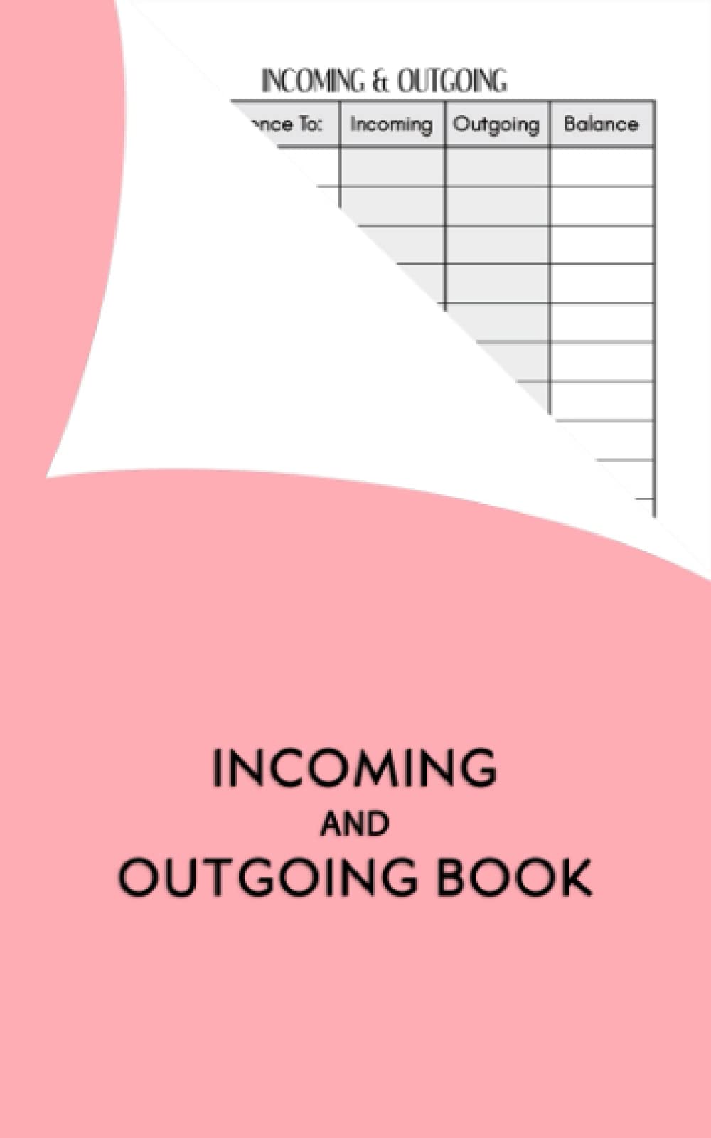 Incoming And Outgoing Book: Simple Income & Expenditure Ledger for Business - Office, Petty Cash Log Book | Pink Background
